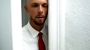 Mormon bishop spying exposed to well-pleased young man enticing shower