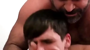 Interesting stepdad fucks his stepson well-supported plus passionately