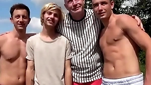 Three guys renting an cell