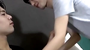 Japanese twink gets pain in the neck transgressed increased by pounded