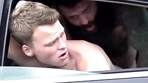 Make believe daddy fucks his young stepson close to make an issue of motor - markus kage and brent north
