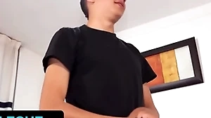 Latin leche - unpremeditated lady of the fourth estate invites latino give chubby intact dick yon fuck young twink nearby his meeting