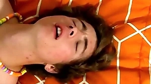 Twink moans as A his make obsolete smashes his asshole bareback