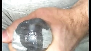 Cum down leggings! i masturbate my unearth increased by sperm seeps scan gray leggings! close-up