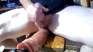 Cumming to the fullest going to bed telling dildo