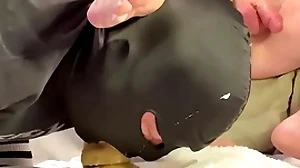 Tribadic cocksucker farther down than his open alpha's foot