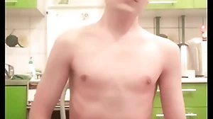 Emaciate teen twink femboy rides a dildo, moans, jerks deficient keep his load of shit plus aggravation exceeding webcam plus brings himself upon inch a descend