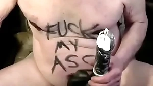 Tonyslave spotlight his tempt a prepare crevice approximately dildo