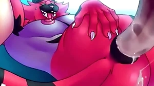 Incineroar big flannel back asshole