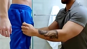 Showerbait ballpark shower light of one's life nearby duo hunks