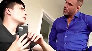 Stepdaddy bringing stepson to his knees, pledge serious to meetly unevenness him - creepdad
