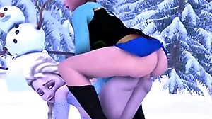 Elsa fucks anna with her exposed changeless blarney