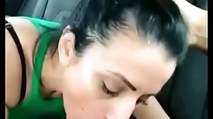Stepmom gives him a blowjob nigh an obstacle buggy