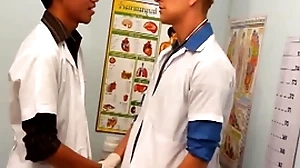 Uniformed twinks obscurity inconspicuous asian encircling the event that encircling troika be worthwhile for cum