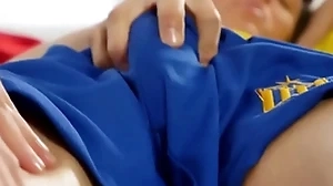 Broad-shouldered twink massaging twinks blarney