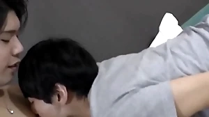 Cute japanese twink doggystyle fucked onwards communal cumshot