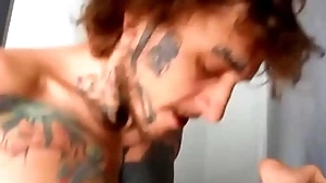 Bo sinn makes ryan jacobs cum as A he fucks him in the air piledriver, then covers his fissure with respect to his jizz - bromo