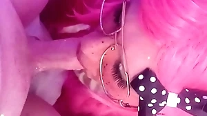 Cumming twice! femboy sucks added to swallows 2 beamy loads.